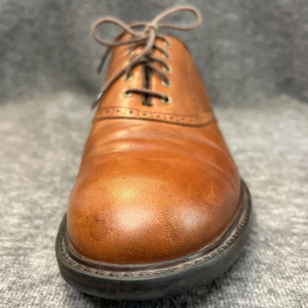 Johnston & Murphy Men's Size 12M Shoes Tabor‎ Saddle 20-2270 Mahogany Calfskin